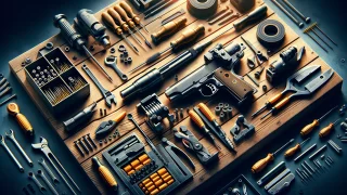 DALL·E 2024-04-27 13.25.45 – Create a wide (16_9) graphic for a blog post titled ‘Top 7 Best Beginner Gunsmithing Projects to Enhance Your Skills’. The design should be sleek and