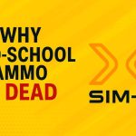 Why Old-School Ammo Is Dead podcast thumbnail with SIM-X logo on yellow background